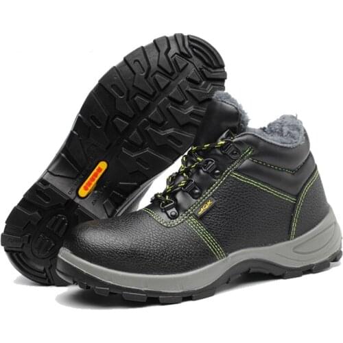 ZEEKSON Winter Couples Unisex Warm Thick Mens Tooling Boots Casual High-top Cotton Shoes Outdoor Work Anti-smashing Travel Shoe