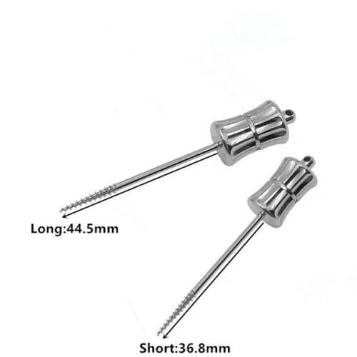 Dental Manual Root Fragment Extractor Tooth Extraction Elevator Drill Long44.5mm Short 36.8mm