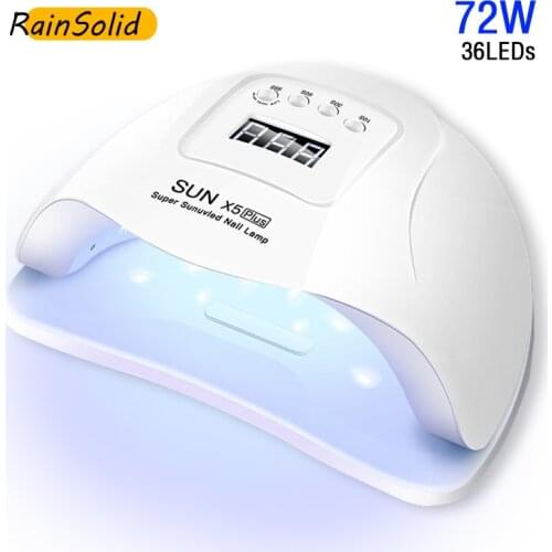 SUN X5 Plus Nail Dryer 72W UV LED Nail Lamp For Curing UV Gel Varnish Nail Polish With Auto Sensor Manicure Pedicure Art Tool
