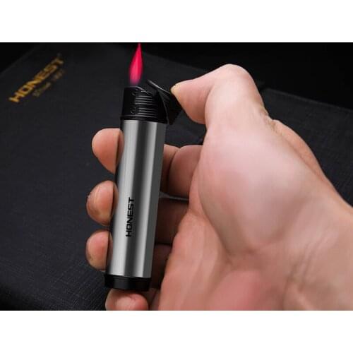 Windproof Torch Jet Flame Lighter Butane Gas Metal Turbo Cigar Cigarette Refillable Smoking Accessories Lighter Gadgets For Men