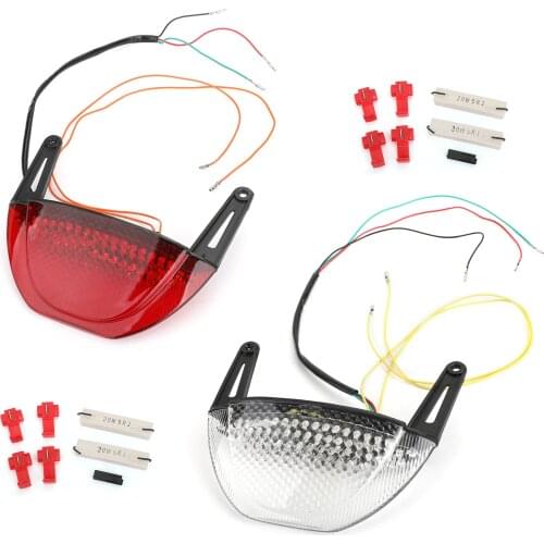 Areyourshop for Honda CBR 600RR 2007-2012 Rear Brake Turn Signals Taillight Red Clear Motorcycle ABS CBR600RR 2018 Accessories