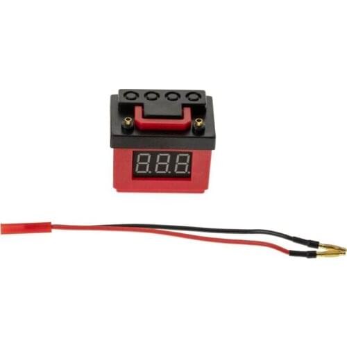 2-4S Battery Low Voltage Buzzer Alarm Indicator Tester Decoration for Axial SCX10 Traxxas TRX4 1/10 1/8 RC Crawler