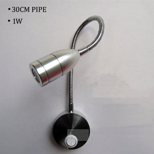 1W Aluminum Bedside Reading Wall Mounted Led Light Switch Optional Fexible Wall Lamp Bedroom