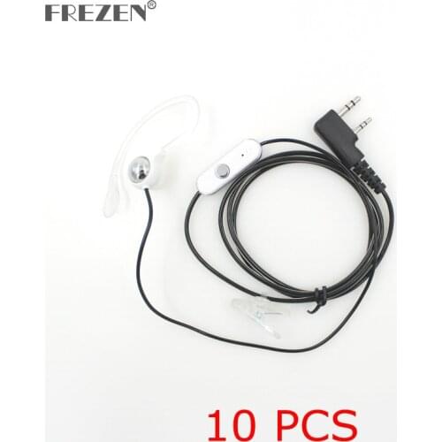 10 PCS Walkie-Talkie Headset With Mic And PTT High-grade Crystal Line For Baofeng CB Radio UV-5R UV B5 GT-3TP Wholesale