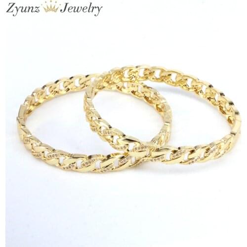 5PCS, Dainty Curb Link Bangle For Women Minimalist Charm Bracelets & Bangles Mujer Femme Jewelry Women 2021 Trendy Bijoux