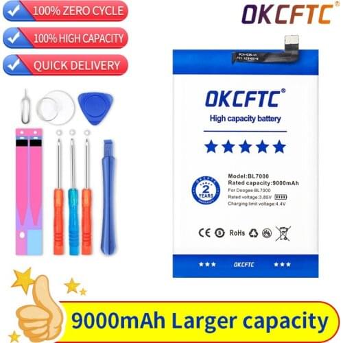 OKCFTC 9000mAh BL 7000 Battery For Doogee BL7000 SmartPhone In Stock High Quality +Tracking number