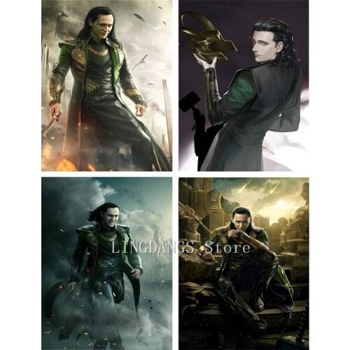 5D DIY Diamond Painting Marvel Thor Loki Season 1 Hit TV Series Propaganda Diamond Mosaic Embroidery Cross Stitch Art Home Decor