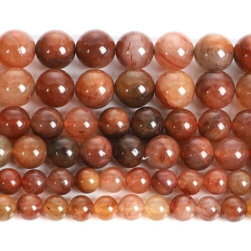 Red Grass Agates Natural Stone Beads Round Loose Beads For Jewelry Making DIY Bracelets Necklace Earrings Accessories 4-12MM