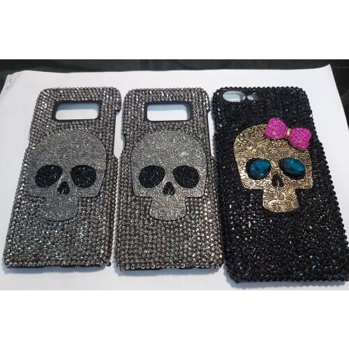 Cool Metal Skull Skeleton Punk Bling Case Cover For Samsung Galaxy S10/9 S20 S21 Plus Note 10 Lite 10+ 20 Ultra 9 Crystal Fundas