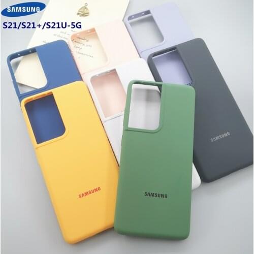 Samsung S21 Plus Ultra 5G Case Silky Liquid Samsung Galaxy Silicone Cover For Galaxy S21+ S21Ultra 5G Full Protective With Box