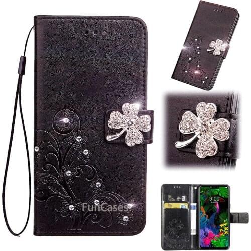 Four Leaf Clover For Coque LG G8 Tthin Q Luxury Wallet PU Leather Phone Case For LG G8 Tthin Q Flip Protective Back Cover Bag