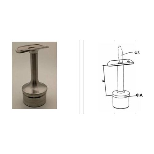 Freeshipping A105 Stainless Steel SUS AISI 304 Grade Top Holder Balcony Handrail Support for 38.1mm or 50.8mm