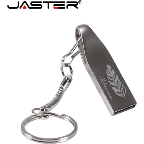 JASTER (over 10PCS free LOGO) USB 2.0 metal silver gold 128gb usb flash drive pendrive 4GB8GB 16GB 32GB 64GB pen drive gift bulk