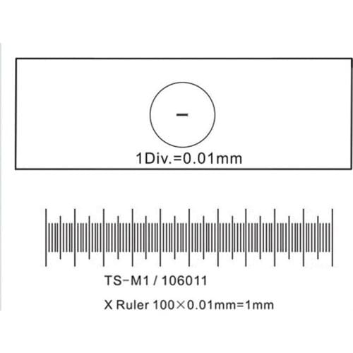 AmScope Stage Micrometer Calibration Measure for Microscopes MR100