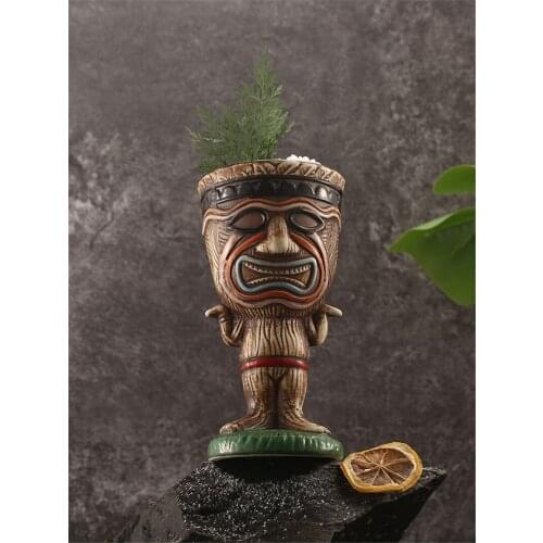 260ml Ceramic Tiki Mug Creative Porcelain Beer Wine Mug Cup Bar Tool Barware