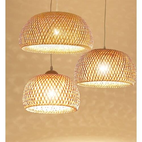 Chinese Bamboo Chandelier Ligting Nest Antique E27 Pendant Lamp for Living Room Restaurant Aisle Lamp Modern Light Pendant