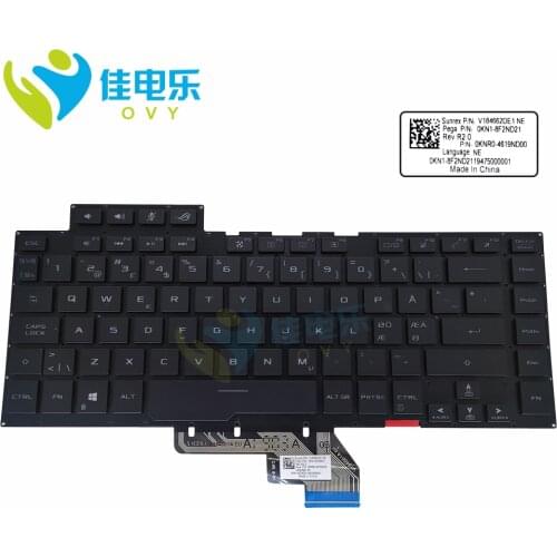NE Norway RGB notebook keyboard for Asus ROG Zephyrus GU502 GA502 GX502 Gaming Laptop keyboards colorful backlit 0KNR0 4619ND00