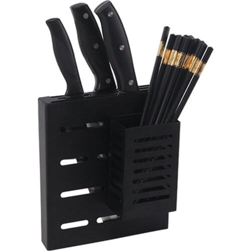 Knife Holder Multi-Funtional Wall Mount Knife Block Chopsticks Organizer For Kitchen Storage Knife Holder Chopsticks Cage Set