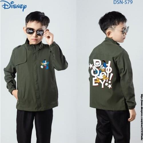 Disney Trend Of Sports Childrens Clothing Duck Jacket Autumn New Boy Zipper Cardigan Jacket Size 110-170