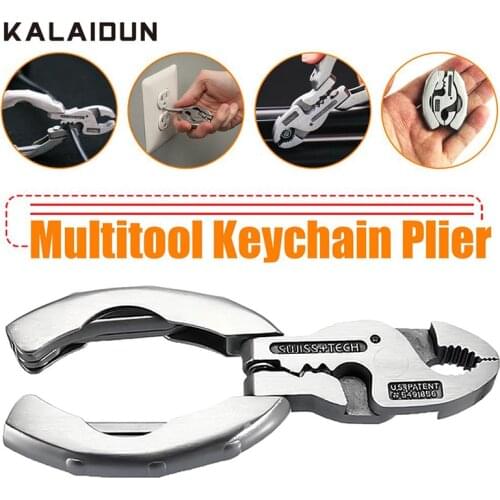 KALAIDUN 9 in 1 Multi Plier Outdoor Mini Portable Folding Muilti-functional Pliers Screwdriver Clamp Keychain Hiking Hand Tools
