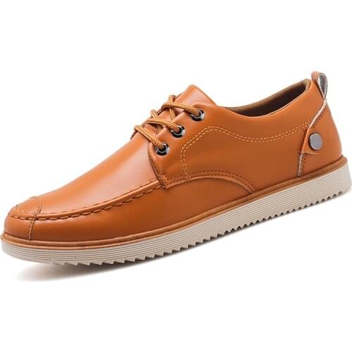 Mens Trendy Dress Shoes British Casual Shoes Waterproof And Non-Slip Work Shoes