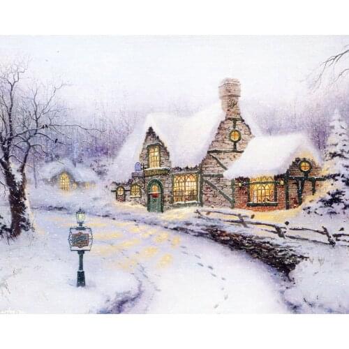 A2230 11CT/14CT/18CT/25CT/28CT oil scenery patterns Counted Cross Stitch DIY Cross Stitch Kits Embroidery Needlework Sets