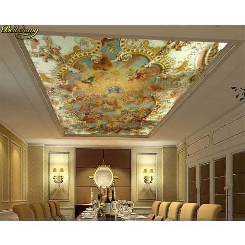 Beibehang wallpaper Zenith ceiling fresco ceiling painting modern European hotel 3d wall mural wallpaper for walls wall paper