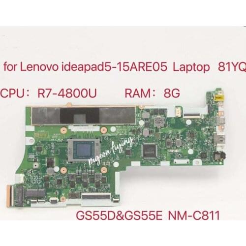 NM-C811 for Ideapad 5-15ARE05 Laptop Motherboard MB L 81YQ CPU:R7-4800U UMA RAM:8G FRU:5B20S72541 5B21B33112 5B20S72540 5B21B331