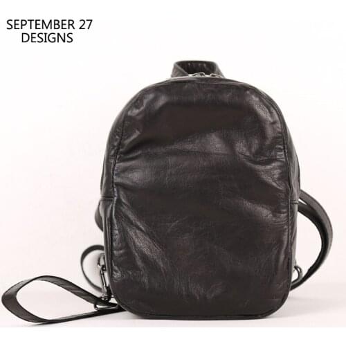 New Style Women Mini Backpack Oil Wax Leather Female Casual Phone Bag 100% Cowskin Ladies Travel Small Convenient Backbag