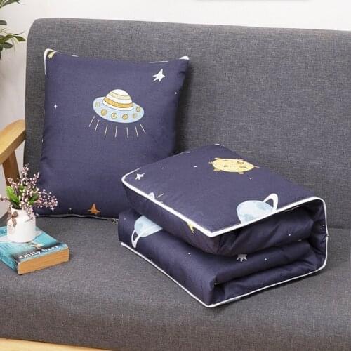 Drop Shipping new quilt blanket foldable throw pillow home office car air conditioning quilt pillow cushion blanket 2 in 1