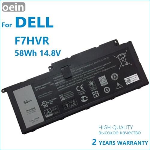 Oein Genuine F7HVR Laptop Battery for DELL Inspiron 15 7000 series-7537 17 7737 062VNH G4YJM T2T3J 4ICP5/67/90 14.8v 58wh