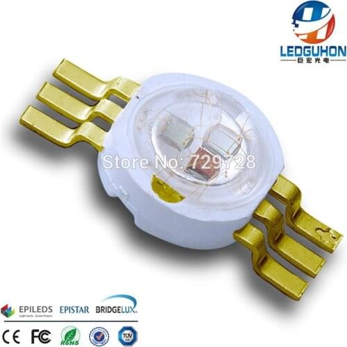 New type Gold-plated frame 3W rgb led
