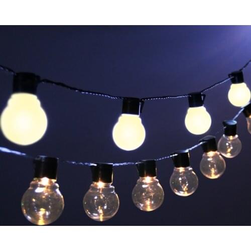 Christmas Lights 10m 5m 2.5 LED Transparent Bulb Light String Wedding Decoration Fairy Light Garland Navidad Holiday Party Decor