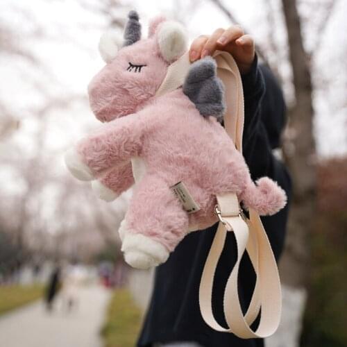 Kawaii anime Рюкзак с единорогом アニメunicorn plush washable backpack shoulder bag PP cotton padded full fabric soft comfortable