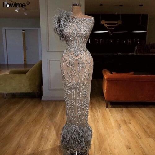 Sexy Saudi Arabia Mother of the Bride Dresses Mermaid Wedding Party Dress With Feathers Cap Sleeve Mother Dresses For Wedding