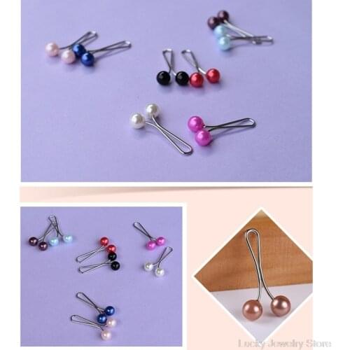12Pcs/Pack Muslim Women Scarves Hijab Stainless Steel U Clips Colored Imitation F25 21 Dropshipping