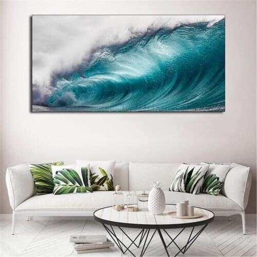 Modern Ocean Beach Seascape Artwork Pictures Wall Art Nordic Style Poster Print Canvas Painting Landscape Home Decoration