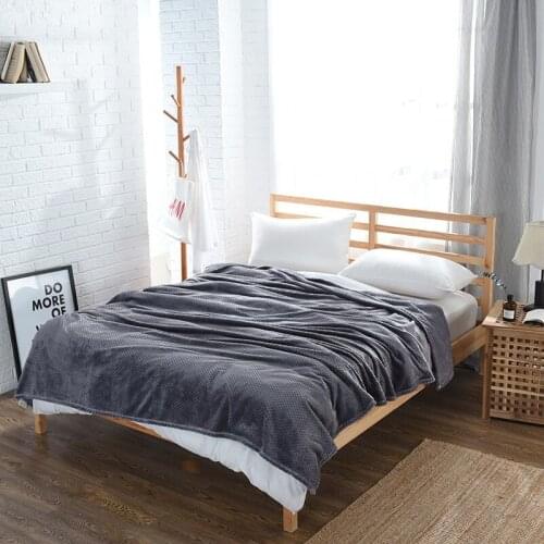 Warm Flannel Blanket Coral Plaid For sofa air Throw Travel Manta Soft Blanket For Beds Throws Fleece Blanket Manta Coberto