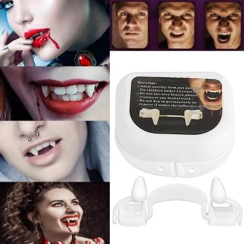 Halloween Decoration Vampire Teeth Fangs Bloody Retractable Teeth Blood Garland Banner Horror Vampire Party Event DIY Decor Best