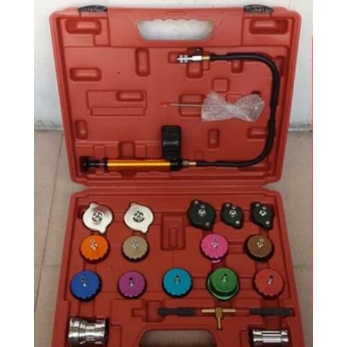 High Quality Universal Car Radiator Cooling System Pressure Tester Kit Tank Detector 21pcs with Multi Connectors