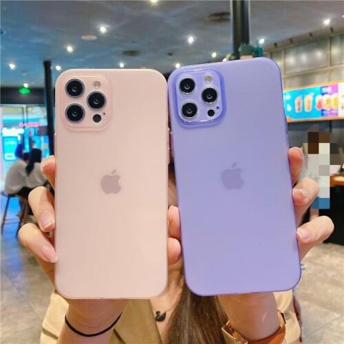 Screen Protector Clear Matte Case For iPhone 12 11 Pro XS Max XR X 7 8 SE 2020 Shockproof Soft Silicone Camera Protection Cases