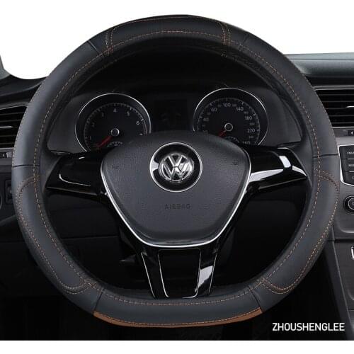 ZHOUSHENGLEE Microfiber Leather Car Steering Wheel Cover For Renaults Duster Megane 2 3 koleos Logan sandero Scenic 2