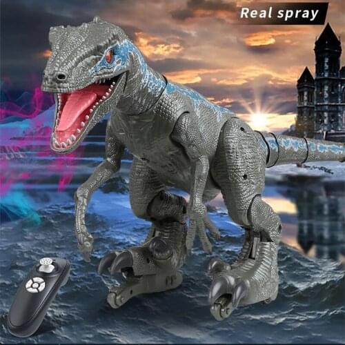 2.4G RC Utahraptor remote control animal toy electric robot electric sound and light kids toys simulation dinosaur toys for boys