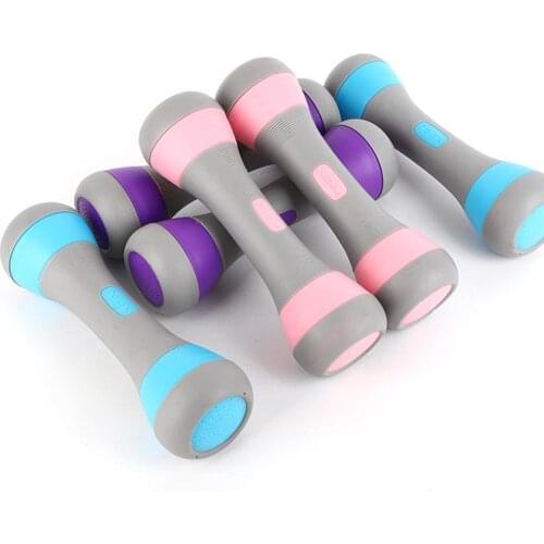 2PCS Exercise Fitness Dumbbells Anti-skid Safe Neoprene Hand Weights Dumbbells Training Equipment Accessories For Home Gym 2KG