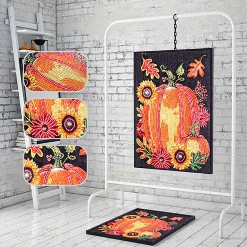 Halloween Pumpkin Flower 5D Special Shaped Diamond Painting Embroidery Needlework Rhinestone Crystal Cross Craft Stitch Kit DIY