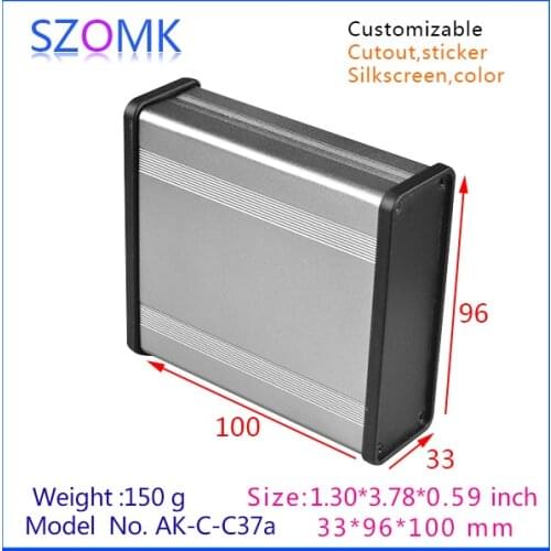 Top sales aluminum instrument enclosure (1pcs) 33*96*100mm aluminum project box, aluminum box enclosure electronics control box