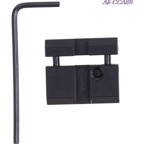 Aluminum Alloy Lightweight Portable 11 to 20mm Track / 11mm to 22mm Dovetail Leather Martini / Weaver Rail Adapter