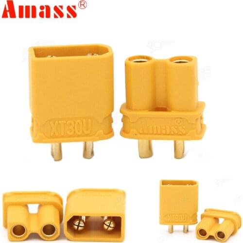 10pcs Amass XT30U Male Female Bullet Connector Plug the Upgrade XT30 For RC FPV Lipo Battery RC Quadcopter (5 Pair)