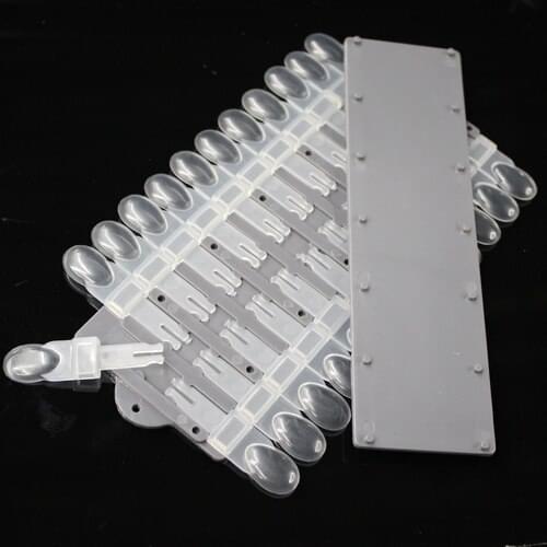 Free Shipping 2pcs x 24colors False Nail Art Board Tips Polish Detachable Display Practice clear color perfect for nails