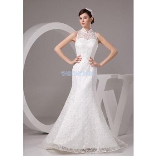 Free Shipping real photos New Elegance Custom camisola playa Bridal Gown Mermaid Luxuriant Lace Applique Bespoke Wedding Dresses
